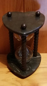 Heirloom Hourglass Heart Shaped Hourglass Unity Hourglass - Heart Shaped in Chocolate Brown from Heirloom Hourglass - The Original Wedding Unity Sand Ceremony Hourglass