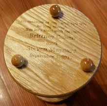 Heirloom Hourglass Unity Sand Ceremony Hourglass The Acorn Wedding Unity Sand Ceremony Hourglass in Clear Oak by Heirloom Hourglass