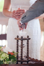 Heirloom Hourglass Unity Sand Ceremony Hourglass The Lakeside Wedding Unity Sand Ceremony Hourglass in Dark Oak by Heirloom Hourglass