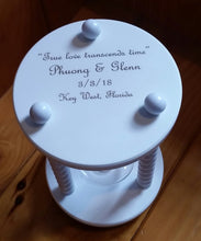 Heirloom Hourglass Unity Sand Ceremony Hourglass The White Wedding Unity Sand Ceremony Hourglass by Heirloom Hourglass