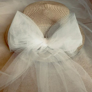 Beach Bride Wedding or Honeymoon Straw Hat