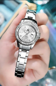 Diamond Dial Quartz Watch for Women