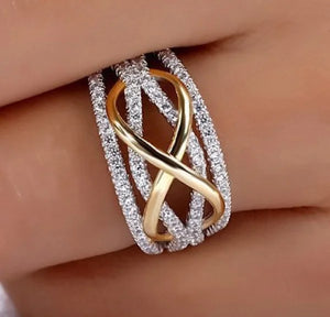 Infinite Love Heart Infinity Hourglass Ring