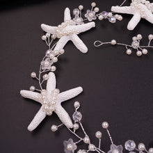 Handmade Silver Wedding Starfish and Pearls Bridal Tiara Headpiece