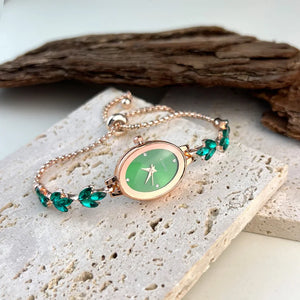 Women's Gemstone Quartz Bracelet Watch