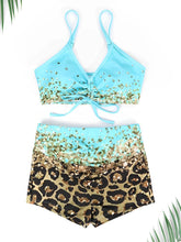 Heirloom Hourglass 3 Pieces High Waist Bikini and Kimono Set