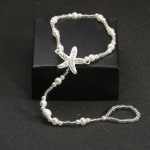 Heirloom Hourglass barefoot sandals Pearl Starfish Barefoot Beach Sandals