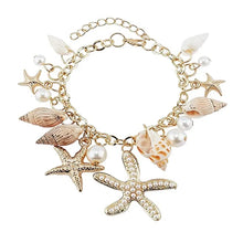 Heirloom Hourglass bracelet Gold Sea Shell Starfish Bracelet
