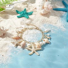 Heirloom Hourglass bracelet Gold Sea Shell Starfish Bracelet