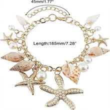 Heirloom Hourglass bracelet Gold Sea Shell Starfish Bracelet