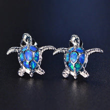 Heirloom Hourglass earrings Blue Sea Turtle Stud Earrings