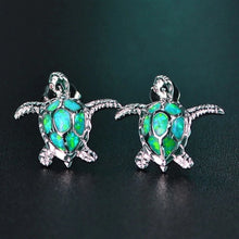 Heirloom Hourglass earrings Green Sea Turtle Stud Earrings