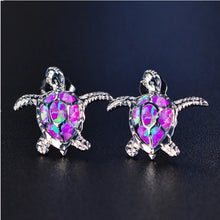 Heirloom Hourglass earrings Purple Sea Turtle Stud Earrings