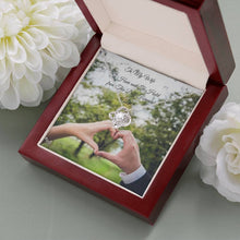 Heirloom Hourglass Jewelry 14K White Gold Finish / Luxury Box Love Knot Wedding Day Necklace