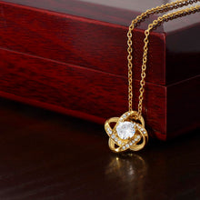Heirloom Hourglass Jewelry 18K Yellow Gold Finish / Luxury Box Love Knot Wedding Day Necklace