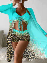 Heirloom Hourglass Mint / S 3 Pieces High Waist Bikini and Kimono Set