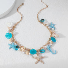Heirloom Hourglass necklace Blue Ocean Series Shell Starfish and Pearl Necklace