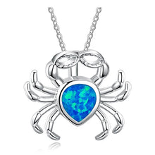 Heirloom Hourglass necklace Crab Beach Blue Fire Opal Pendant Necklace in Various Designs