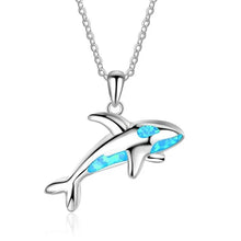 Heirloom Hourglass necklace Dolphin Beach Blue Fire Opal Pendant Necklace in Various Designs