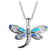 Heirloom Hourglass necklace Dragonfly Beach Blue Fire Opal Pendant Necklace in Various Designs
