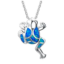 Heirloom Hourglass necklace Frog Beach Blue Fire Opal Pendant Necklace in Various Designs