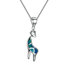 Heirloom Hourglass necklace Giraffe Beach Blue Fire Opal Pendant Necklace in Various Designs