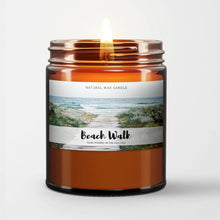 Beach Walk Natural Wax Candle Black Top