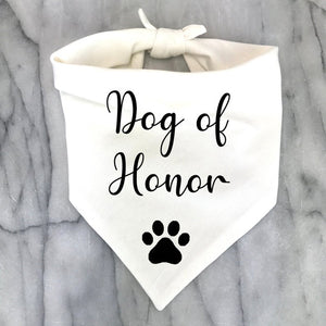 Best Dog or Dog of Honor Wedding Bandana
