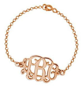 Heirloom Hourglass Bracelet Rose Gold Monogram Bracelet