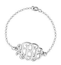 Heirloom Hourglass Bracelet Sterling Silver Monogram Bracelet