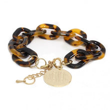 Heirloom Hourglass Bracelet Tortoise Link Bracelet Blank or Monogram Engraved