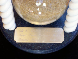 Heirloom Hourglass custom engraving Custom Engraved Personalization Plate