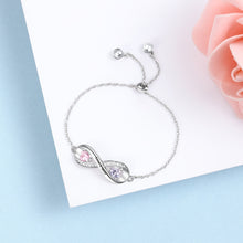 Heirloom Hourglass Customized Bracelets Custom Personalized 2 Names Infinity Bracelet with 2 Birthstones Bracelet