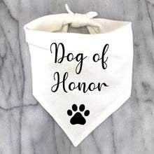 Heirloom Hourglass Dog Wedding Bandana Honor Best Dog or Dog of Honor Wedding Bandana