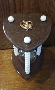 Heirloom Hourglass Heart Shaped Hourglass Sand Ceremony Hourglass in Garnet - Heart Shaped Unity Hourglass by Heirloom Hourglass - Makers of The Original Wedding Hourglass
