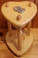 Heirloom Hourglass Heart Shaped Hourglass Unity Hourglass - Heart Shaped Wedding Sand Ceremony Hourglass in Clear Pine