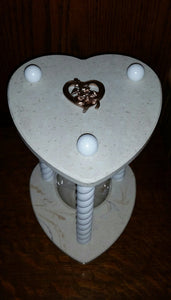 Heirloom Hourglass Heart Shaped Hourglass Wedding Hourglass - Heart Shaped Unity Sand Ceremony Hourglass in Bianco by Heirloom Hourglass - Makers of The Original Unity Hourglass