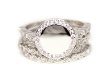 Heirloom Hourglass jewelry Sterling Silver Stackable CZ Trim Ring - Plain or Monogram Engraved