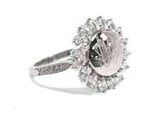 Heirloom Hourglass jewelry Sterling Silver Sunflower with CZ Trim Ring - Plain or Monogram Engraved