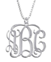 Heirloom Hourglass Necklace Sterling Silver Monogram Necklace