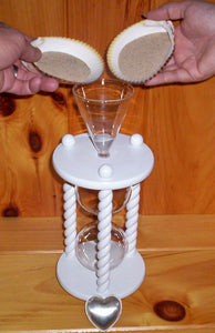 Heirloom Hourglass unity sand ceremony accessory Seashell Ceremony Package - Polished Cockle Shells