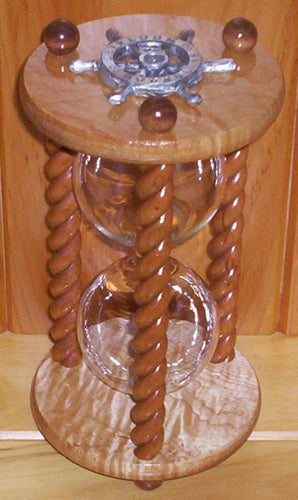 Heirloom Hourglass Unity Sand Ceremony Hourglass Keepsake Unity Sand Ceremony Hourglass by Heirloom Hourglass - Curly Maple and Cherry