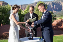 Heirloom Hourglass Unity Sand Ceremony Hourglass The Aegean Unity Sand Ceremony Hourglass in Dark Brown by Heirloom Hourglass