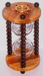 Heirloom Hourglass Unity Sand Ceremony Hourglass The Embers Unity Sand Ceremony Hourglass by Heirloom Hourglass - Orange Calcite and Walnut