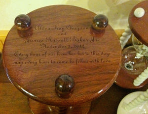 Heirloom Hourglass Unity Sand Ceremony Hourglass The Legacy Walnut Wedding Unity Sand Ceremony Hourglass by Heirloom Hourglass