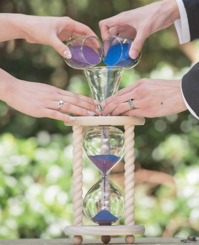 Heirloom Hourglass Unity Sand Ceremony Hourglass The Natural Unity Sand Ceremony Hourglass in Poplar, Oak, Cherry, Walnut, Maple, Cedar, or Pine