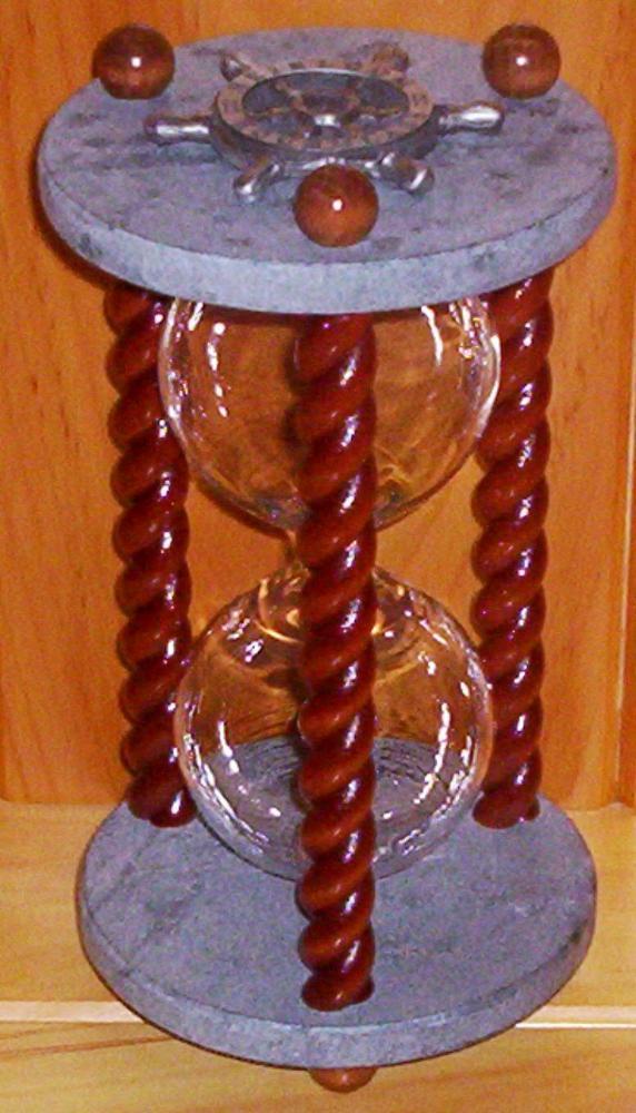 Heirloom Hourglass Unity Sand Ceremony Hourglass The New England Wedding Unity Sand Ceremony Hourglass by Heirloom Hourglass - Soapstone and Mahogany