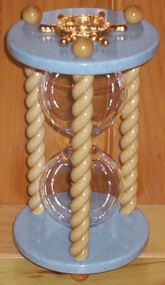 Heirloom Hourglass Unity Sand Ceremony Hourglass The Prince Hourglass by Heirloom Hourglass - Aqua and White