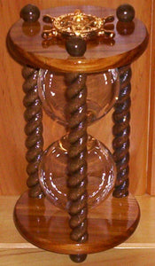 Heirloom Hourglass Unity Sand Ceremony Hourglass The Riviera Wedding Unity Sand Ceremony Hourglass by Heirloom Hourglass - Cedar, Gold, and Dark Oak