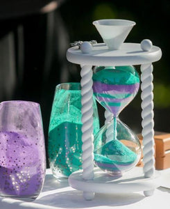 Heirloom Hourglass Unity Sand Ceremony Hourglass The Seashell Wedding Hourglass Unity Sand Ceremony Hourglass in White by Heirloom Hourglass